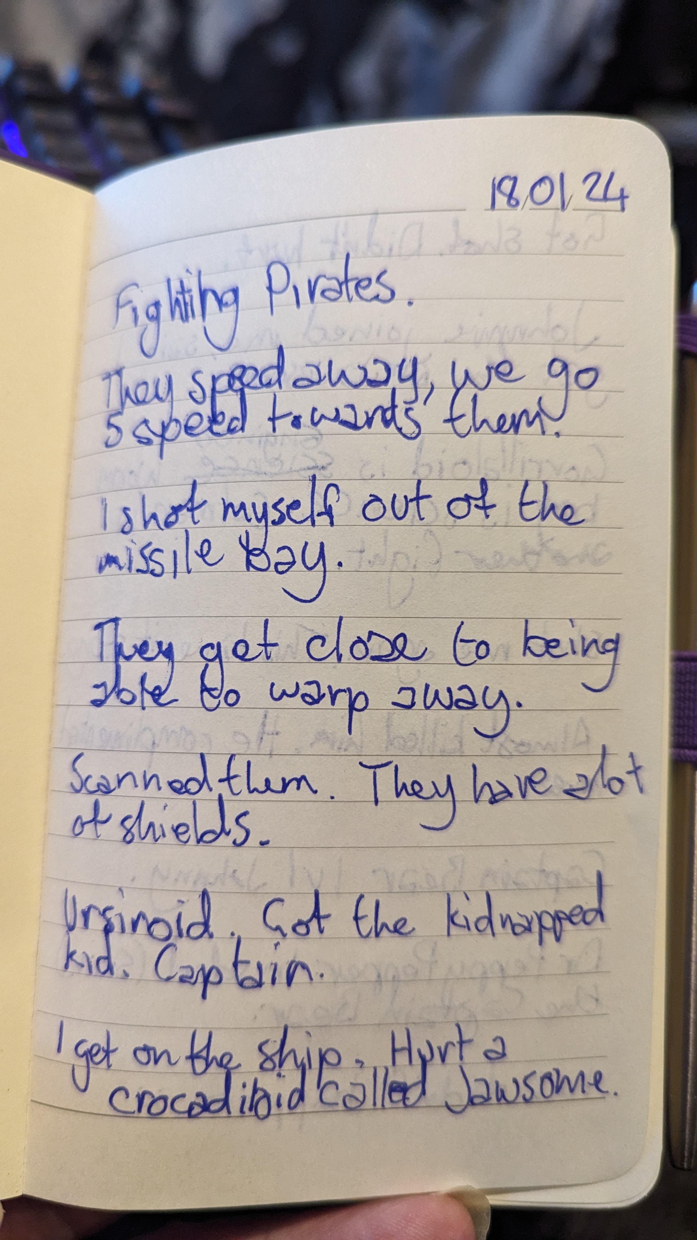 Zeppy’s Diary, Page one