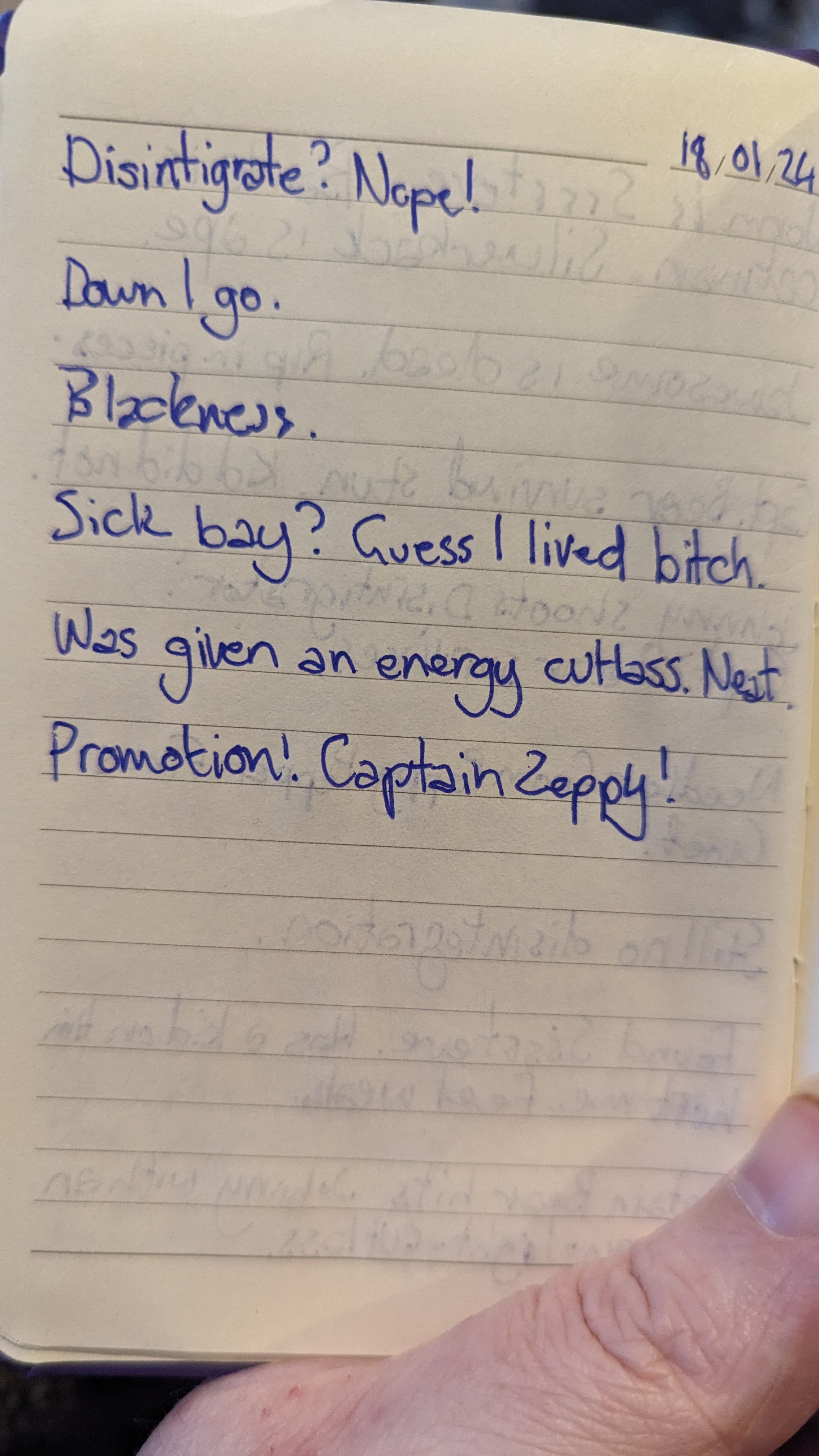 Zeppy’s Diary, Page four